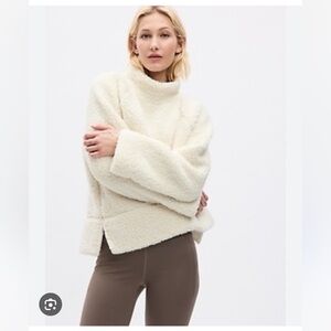 Gap Mockneck Pullover Sherpa Sweatshirt Pullover sz.Small